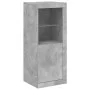 Aparador con luces LED gris hormigón 41x37x100 cm de , Aparadores - Ref: Foro24-836647, Precio: 77,10 €, Descuento: %