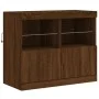 Aparador con luces LED roble marrón 81x37x67 cm de , Aparadores - Ref: Foro24-836664, Precio: 80,36 €, Descuento: %