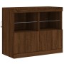 Aparador con luces LED roble marrón 81x37x67 cm de , Aparadores - Ref: Foro24-836664, Precio: 81,59 €, Descuento: %