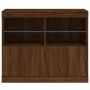 Aparador con luces LED roble marrón 81x37x67 cm de , Aparadores - Ref: Foro24-836664, Precio: 81,59 €, Descuento: %