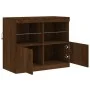 Aparador con luces LED roble marrón 81x37x67 cm de , Aparadores - Ref: Foro24-836664, Precio: 80,36 €, Descuento: %