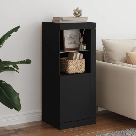 Aparador con luces LED negro 41x37x100 cm de , Aparadores - Ref: Foro24-836645, Precio: 72,79 €, Descuento: %