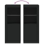 Aparador con luces LED negro 41x37x100 cm de , Aparadores - Ref: Foro24-836645, Precio: 70,80 €, Descuento: %