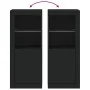 Aparador con luces LED negro 41x37x100 cm de , Aparadores - Ref: Foro24-836645, Precio: 72,79 €, Descuento: %