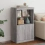 Sideboard with LED lights Sonoma gray 60.5x37x100 cm by , Sideboards - Ref: Foro24-836670, Price: 86,49 €, Discount: %