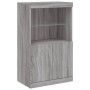 Aparador con luces LED gris Sonoma 60,5x37x100 cm de , Aparadores - Ref: Foro24-836670, Precio: 89,83 €, Descuento: %