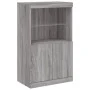 Aparador con luces LED gris Sonoma 60,5x37x100 cm de , Aparadores - Ref: Foro24-836670, Precio: 86,49 €, Descuento: %
