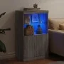 Sideboard with LED lights Sonoma gray 60.5x37x100 cm by , Sideboards - Ref: Foro24-836670, Price: 86,49 €, Discount: %