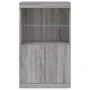 Aparador con luces LED gris Sonoma 60,5x37x100 cm de , Aparadores - Ref: Foro24-836670, Precio: 86,49 €, Descuento: %