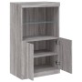 Aparador con luces LED gris Sonoma 60,5x37x100 cm de , Aparadores - Ref: Foro24-836670, Precio: 89,83 €, Descuento: %