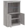 Aparador con luces LED gris Sonoma 60,5x37x100 cm de , Aparadores - Ref: Foro24-836670, Precio: 86,49 €, Descuento: %