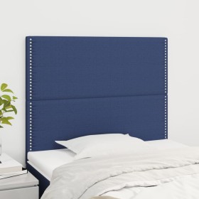 Cabeceros 2 unidades de tela azul 90x5x78/88 cm de , Cabeceros y pies de cama - Ref: Foro24-3116180, Precio: 48,06 €, Descuen...