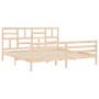 Estructura de cama de matrimonio con cabecero madera maciza de , Camas y somieres - Ref: Foro24-3194911, Precio: 167,79 €, De...