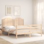 Estructura de cama con cabecero madera maciza 160x200 cm de , Camas y somieres - Ref: Foro24-3194191, Precio: 172,39 €, Descu...