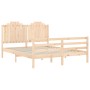 Estructura de cama con cabecero madera maciza 160x200 cm de , Camas y somieres - Ref: Foro24-3194191, Precio: 172,39 €, Descu...