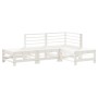Juego de muebles de jardín 4 pzas madera maciza de pino blanco de , Conjuntos de jardín - Ref: Foro24-3186502, Precio: 256,01...