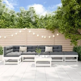 Garden furniture set 7 pieces solid white pine wood by , Garden sets - Ref: Foro24-3186509, Price: 387,65 €, Discount: %