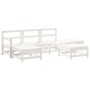 Juego de muebles de jardín 6 piezas madera maciza pino blanco de , Conjuntos de jardín - Ref: Foro24-3186537, Precio: 398,17 ...