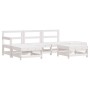 Juego de muebles de jardín 6 piezas madera maciza pino blanco de , Conjuntos de jardín - Ref: Foro24-3186320, Precio: 388,66 ...