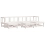 Juego de muebles de jardín 7 pzas madera maciza de pino blanco de , Conjuntos de jardín - Ref: Foro24-3186341, Precio: 398,95...