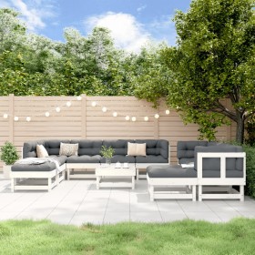 Juego de muebles de jardín 11 piezas madera maciza pino blanco de , Conjuntos de jardín - Ref: Foro24-3186411, Precio: 611,04...