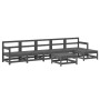 Juego de muebles de jardín 7 piezas madera maciza de pino gris de , Conjuntos de jardín - Ref: Foro24-3186426, Precio: 422,28...