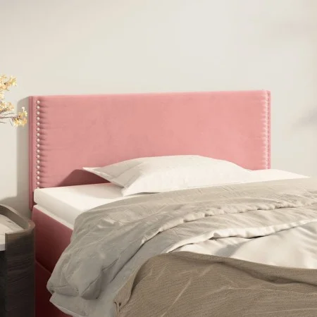 Pink velvet headboard 90x5x78/88 cm by , Headboards and footboards - Ref: Foro24-345903, Price: 39,10 €, Discount: %