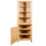 Armario de esquina de madera maciza de roble 59x36x180 cm de vidaXL, Taquillas y armarios de almacenamiento - Ref: Foro24-247...