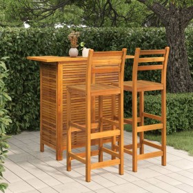 Juego muebles de bar para jardín 3 pzas madera maciza de acacia de , Conjuntos de jardín - Ref: Foro24-3115998, Precio: 315,9...
