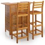 Juego muebles de bar para jardín 3 pzas madera maciza de acacia de , Conjuntos de jardín - Ref: Foro24-3115998, Precio: 315,9...
