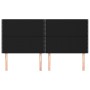 Cabeceros 4 unidades de tela negro 100x5x78/88 cm de , Cabeceros y pies de cama - Ref: Foro24-3116216, Precio: 92,69 €, Descu...
