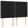 Cabeceros 4 unidades terciopelo negro 72x5x78/88 cm de , Cabeceros y pies de cama - Ref: Foro24-3116242, Precio: 83,32 €, Des...