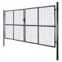 Puerta de malla de jardín acero galvanizado gris 289x200 cm de vidaXL, Puertas de jardín - Ref: Foro24-143367, Precio: 519,38...