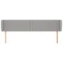Light gray fabric headboard 183x23x78/88 cm by , Headboards and footboards - Ref: Foro24-3117018, Price: 62,79 €, Discount: %