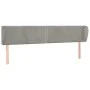 Hellgraues Samtkopfteil 163x23x78/88 cm von , Kopf- und Fußteile - Ref: Foro24-3117058, Preis: 65,87 €, Rabatt: %