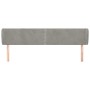 Cabecero de terciopelo gris claro 163x23x78/88 cm de , Cabeceros y pies de cama - Ref: Foro24-3117058, Precio: 66,97 €, Descu...
