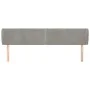 Hellgraues Samtkopfteil 163x23x78/88 cm von , Kopf- und Fußteile - Ref: Foro24-3117058, Preis: 65,87 €, Rabatt: %