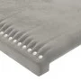 Hellgraues Samtkopfteil 163x23x78/88 cm von , Kopf- und Fußteile - Ref: Foro24-3117058, Preis: 65,87 €, Rabatt: %