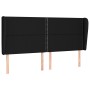 Cabecero con orejas de tela negro 183x23x118/128 cm de , Cabeceros y pies de cama - Ref: Foro24-3117832, Precio: 104,36 €, De...