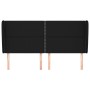 Cabecero con orejas de tela negro 183x23x118/128 cm de , Cabeceros y pies de cama - Ref: Foro24-3117832, Precio: 104,36 €, De...
