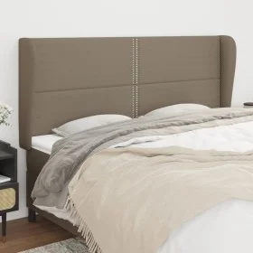 Cabecero con orejas de tela gris taupe 163x23x118/128 cm de , Cabeceros y pies de cama - Ref: Foro24-3117826, Precio: 116,50 ...