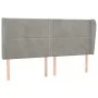Kopfteil mit hellgrauen Samtohren 163x23x118/128 cm von , Kopf- und Fußteile - Ref: Foro24-3117870, Preis: 114,12 €, Rabatt: %