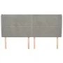 Kopfteil mit hellgrauen Samtohren 163x23x118/128 cm von , Kopf- und Fußteile - Ref: Foro24-3117870, Preis: 114,12 €, Rabatt: %