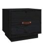 Mesita de noche madera maciza de pino negro 40x34x35 cm de vidaXL, Mesitas de noche - Ref: Foro24-818293, Precio: 42,35 €, De...