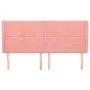 Headboard with pink velvet ears 203x23x118/128 cm by , Headboards and footboards - Ref: Foro24-3117887, Price: 115,36 €, Disc...