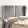 Kopfteil mit hellgrauen Samtohren 147x23x118/128 cm von , Kopf- und Fußteile - Ref: Foro24-3117864, Preis: 102,54 €, Rabatt: %