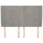 Headboard with light gray velvet ears 147x23x118/128 cm by , Headboards and footboards - Ref: Foro24-3117864, Price: 102,54 €...