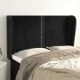 Kopfteil mit Ohren aus schwarzem Samt, 147 x 23 x 118/128 cm von , Kopf- und Fußteile - Ref: Foro24-3117866, Preis: 115,58 €,...