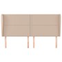 Cabecero con orejas cuero sintético capuchino 183x23x118/128 cm de , Cabeceros y pies de cama - Ref: Foro24-3117923, Precio: ...