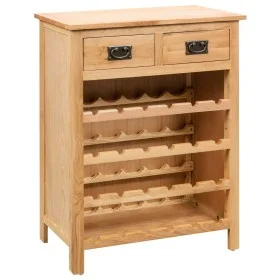 Mueble botellero de madera maciza de roble 72x32x90 cm de vidaXL, Botelleros - Ref: Foro24-247043, Precio: 259,50 €, Descuent...